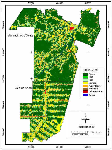 Machadinho d’Oeste and Vale do Anari - Land Use/Land Cover in 1998.