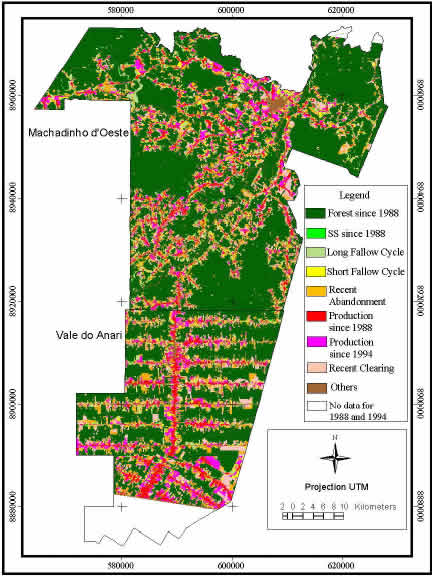 Machadinho d’Oeste and Vale do Anari - Production and secondary succession until 1998.